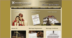 Desktop Screenshot of marriage-registration.in