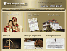 Tablet Screenshot of marriage-registration.in